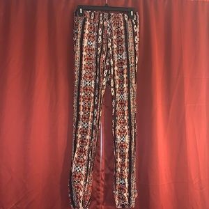 Forever21 tribal inspired drawstring long pants